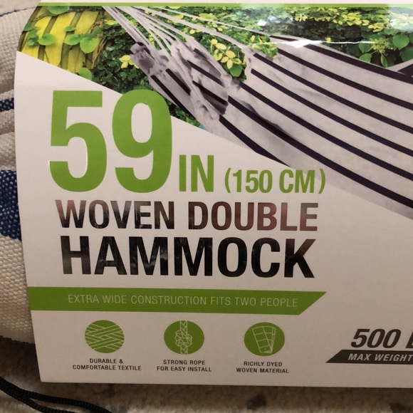 Brookstone 59” Woven Double Hammock - NWT - See pictures for 2 different colors - Picture 2 of 10